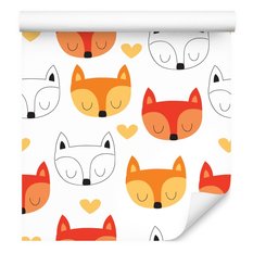 Tapeta Do Pokoju Dziecięcego Kolorowe LISKI Serca  - Miniaturka zdjęcia nr 3