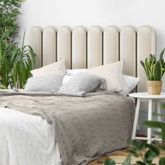 Panele tapicerowane 30x80 cm na ścianę płotek eko skóra kremowy - Miniaturka zdjęcia nr 4