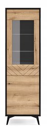 Witryna W54 system DIAMOND dąb evoke / czarny - Miniaturka zdjęcia nr 2