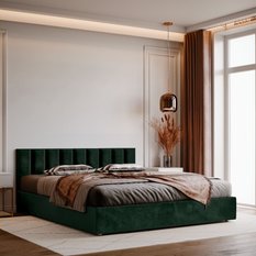 Panele tapicerowane 60x15 na ścianę prostokąt butelkowa zieleń - Miniaturka zdjęcia nr 5