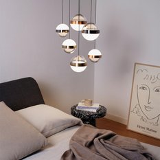 Lampa wisząca Galaxy SP6 LED 40x35x40 cm nowoczesna 6 kloszy 58W do salonu jadalni  - Miniaturka zdjęcia nr 2