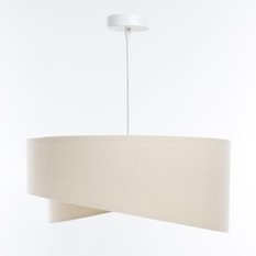 Lampa 45 cm do sypialni salonu wisząca asymetryczna kremowo-złota - Miniaturka zdjęcia nr 2