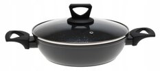 Garnek 20 cm 1,5 l niski płaski marmurowy wok indukcja gaz do kuchni - Miniaturka zdjęcia nr 1