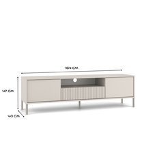 Szafka RTV KAMARO 47x164x40 cm  kaszmir beż lamele front ryflowany + klasyczny - Miniaturka zdjęcia nr 7