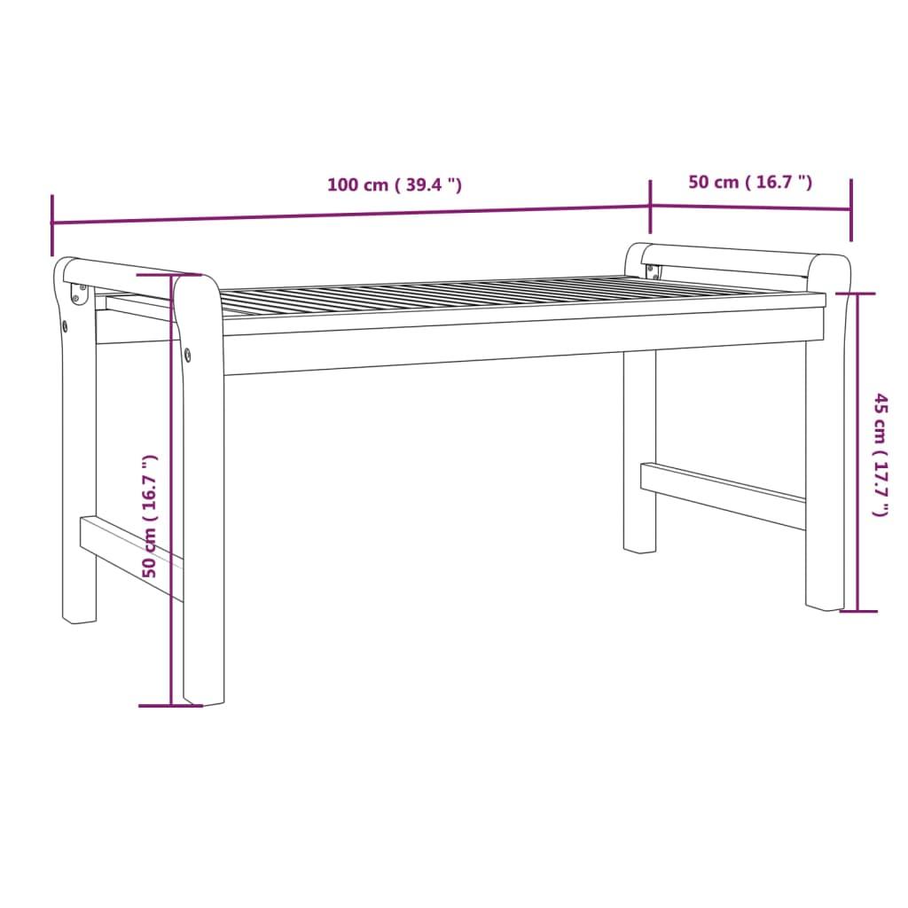 Stolik kawowy 100x50x50 cm z litego drewna akacjowego do salonu nr. 7