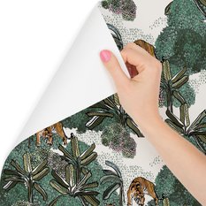 Tapeta – tygrysy i rośliny  - Miniaturka zdjęcia nr 3