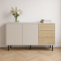 Komoda LOLA 150x40x85 cm z szufladami do sypialni salonu dąb artisan kaszmir - Miniaturka zdjęcia nr 1