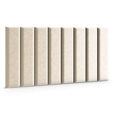  Panele tapicerowane 60x15 cm na ścianę magic velvet kremowy  - Miniaturka zdjęcia nr 3
