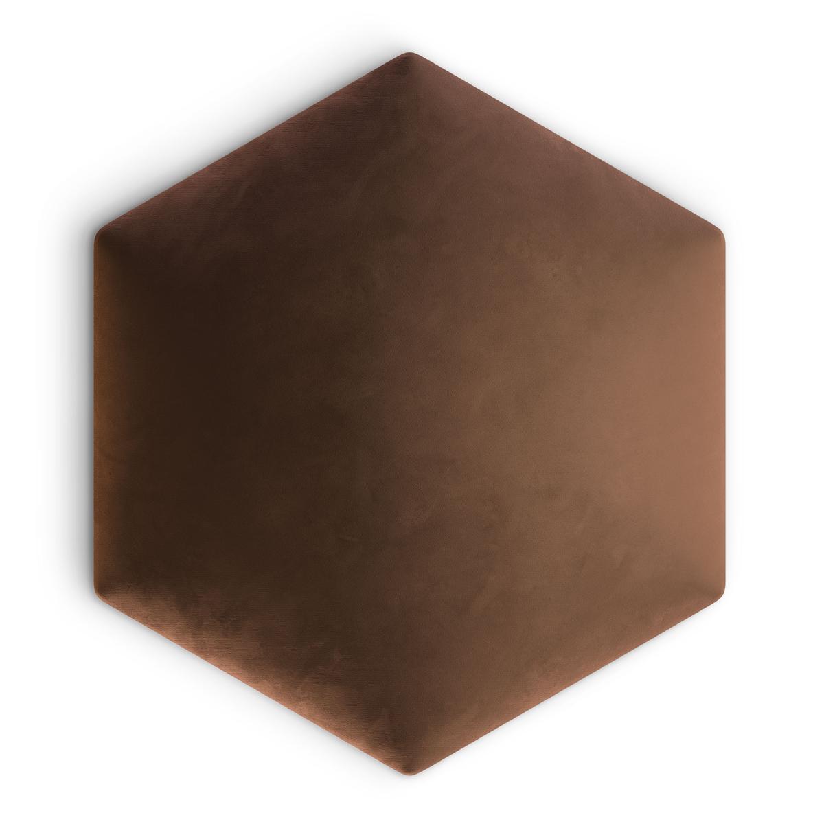 Panele tapicerowane 26x30 hexagon magic velvet brązowy nr. 2