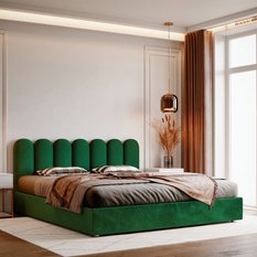 Panele tapicerowane 30x80 cm na ścianę płotek butelkowa zieleń magic velvet - Miniaturka zdjęcia nr 5