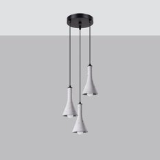 Lampa wisząca REA 3P beton 115x27x27cm nowoczesna E14 do salonu - Miniaturka zdjęcia nr 2