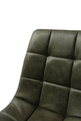 Zestaw krzeseł DEVER TAUPE 43x88x55 cm krzesło do jadalni salonu zielony czarne nogi - Miniaturka zdjęcia nr 3