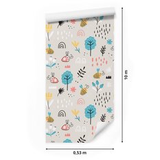 Tapeta Ścienna Dla Dzieci PSZCZÓŁKI Drzewa Kwiaty 53x1000  - Miniaturka zdjęcia nr 2