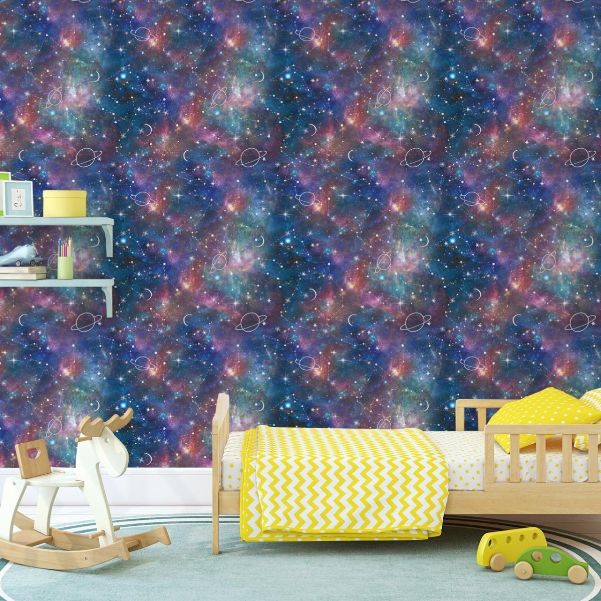 Tapeta kosmos galaxy planety do pokoju chłopca  nr. 6