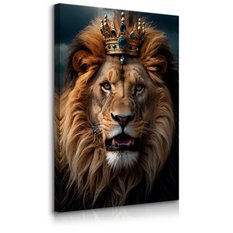Obraz Na Płótnie Ekskluzywny Król Lew 40x60 Abstrakcja do Salonu - Miniaturka zdjęcia nr 1