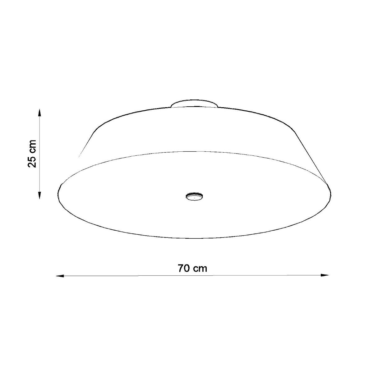 Plafon VEGA 70 czarny 25x70x70cm E27 nowoczesna lampa do salonu nr. 4