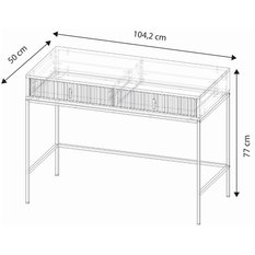 Toaletka Maggiore 104 cm do sypialni garderoby czarny złoty - Miniaturka zdjęcia nr 7