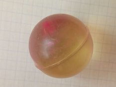 Piłka kauczukowa 3 cm przezroczysta różowa do odbijania