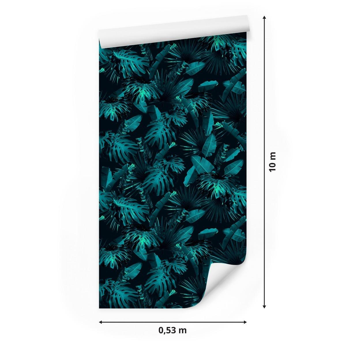 Tapeta, Liście Bananowca, Dżungla, Dekoracja w stylu 3D nr. 2