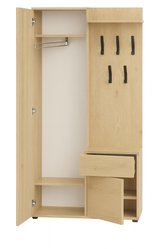 Garderoba do przedpokoju DUO 190x108x40 cm z lustrem wieszakami szafka na buty dąb sonoma  - Miniaturka zdjęcia nr 3