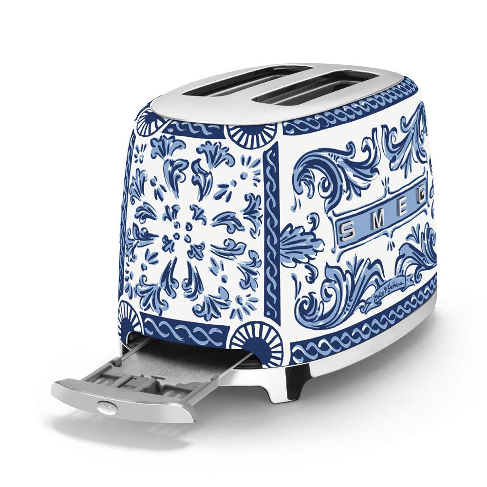 Toster SMEG 31x19,5x19,8 cm Dolce & Gabbana Blu Mediterraneo niebieski do kuchni nr. 3