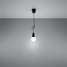 Lampa wisząca DIEGO 1 czarna 90x9x9cm nowoczesna E27 do salonu - Miniaturka zdjęcia nr 6