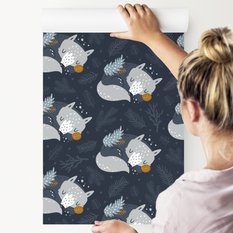 Tapeta Dla Dzieci Śpiące LISKI Liście Rolka 10m  - Miniaturka zdjęcia nr 5