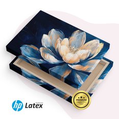Obraz Na Płótnie Kwiaty Niebieskie Tło 40x30 Ozdoba Salonu - Miniaturka zdjęcia nr 10