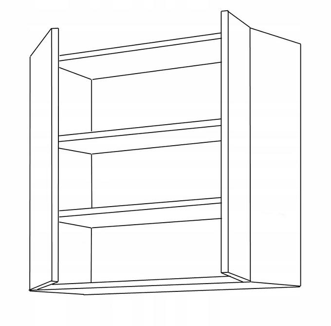 Szafka kuchenna górna 80x31x90 cm dwudrzwiowa z cichym domykiem orzech okapi czarny do kuchni nr. 2