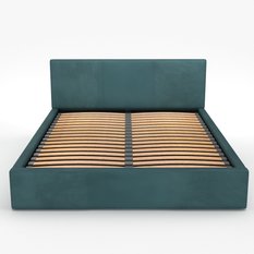 Łóżko tapicerowane do sypialni 180x200x88 podwójne z pojemnikiem basic turkusowe - Miniaturka zdjęcia nr 14