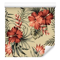 Tapeta Kwiaty HIBISKUSA Liście Tropikalne Przyroda  - Miniaturka zdjęcia nr 4