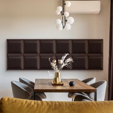 Panele tapicerowane 80x20 na ścianę eko skóra brązowy - Miniaturka zdjęcia nr 3
