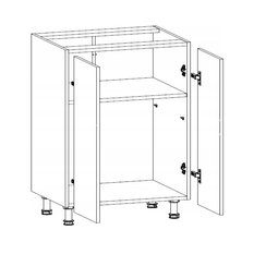 Szafka dolna ASPEN 60 cm biały połysk lakierowany - Miniaturka zdjęcia nr 3