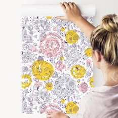 Tapeta Dla Dzieci LIŚCIE Drzewa Biedronki Wzorki 53x1000  - Miniaturka zdjęcia nr 8