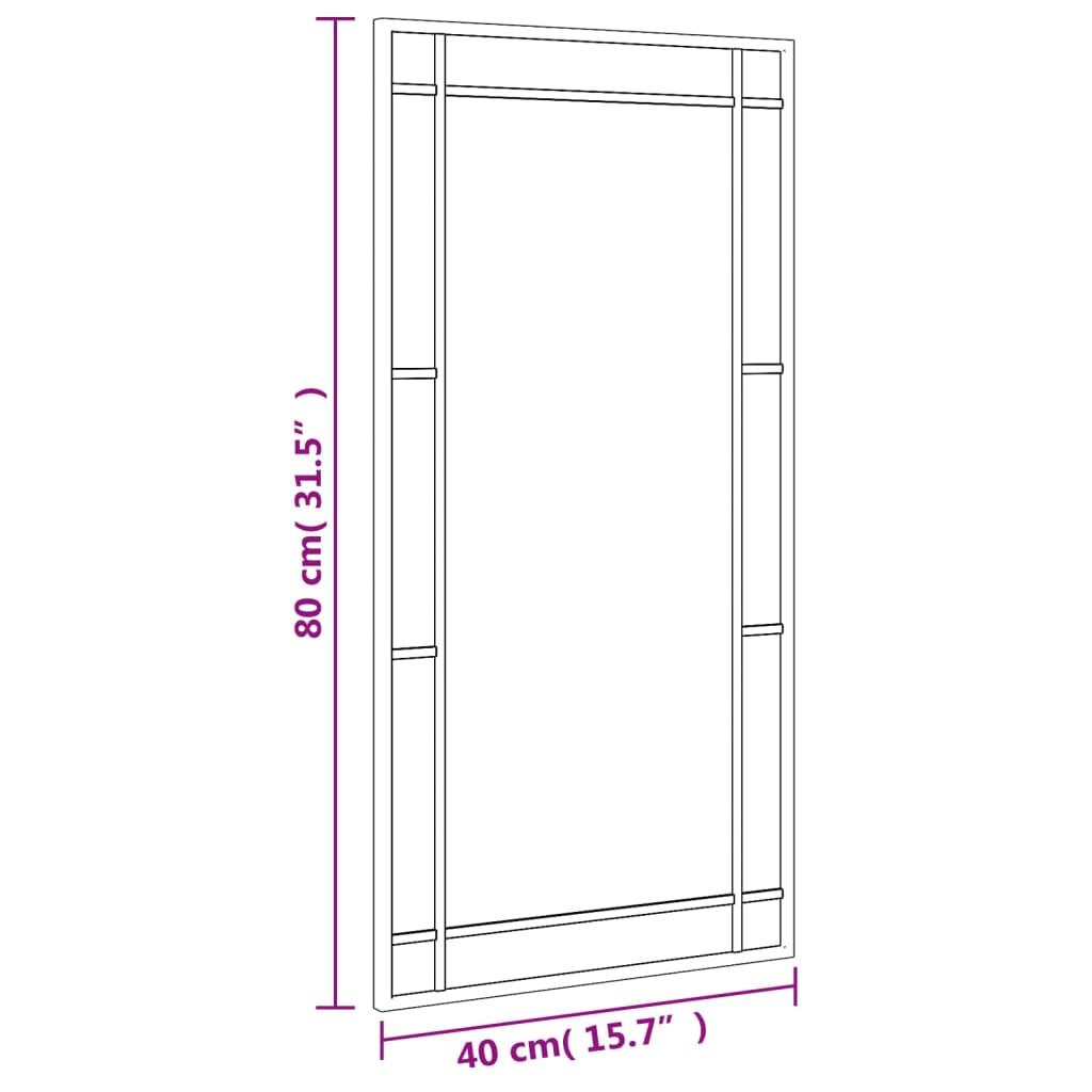 Lustro 40x80 cm do sypialni łazienki ścienne prostokątne żelazo szklane czarne nr. 8