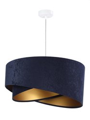 Lampa 50x23x93 cm do salonu sypialni biura wisząca asymetryczna granatowo złota - Miniaturka zdjęcia nr 1