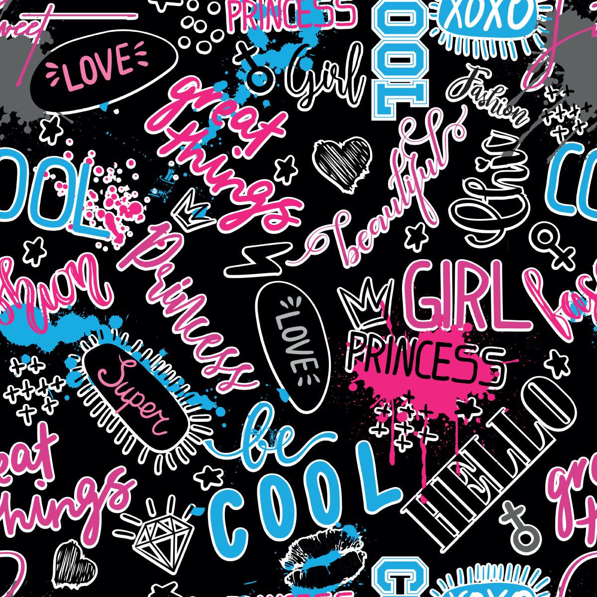 Tapeta Młodzieżowa NAPISY Girl Power Typografia  nr. 6