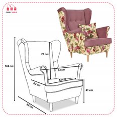 Fotel uszak Ari Print Duo Family Meble - Miniaturka zdjęcia nr 5