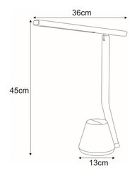 Lampka biurkowa K-BL1066 CZARNY KIKI 36x45x13 cm do salonu lub pokoju srebrny - Miniaturka zdjęcia nr 3