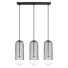 Lampa wisząca BRINA 3L czarna 115x12x54cm nowoczesna G9 do salonu - Miniaturka zdjęcia nr 1