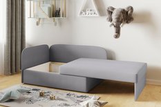 Łóżko dziecięce BETTY 107x64x170 cm rozkładana z funkcją spania i pojemnikiem do pokoju dziecięcego POSO szara pingwin - Miniaturka zdjęcia nr 3