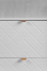 Szafka łazienkowa TREND 80 cm z regałem i blatem biały dąb craft - Miniaturka zdjęcia nr 13