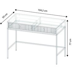 Toaletka Maggiore 104 cm do sypialni garderoby ciemna zieleń czarny - Miniaturka zdjęcia nr 7