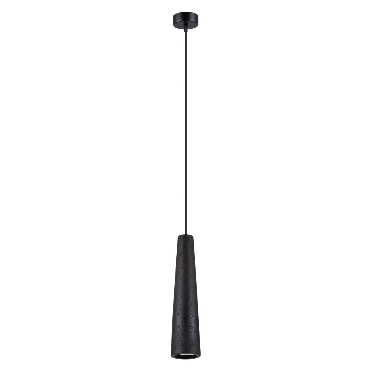 Lampa wisząca ELECTRA czarna beton 125x8x8cm nowoczesna G10 do salonu