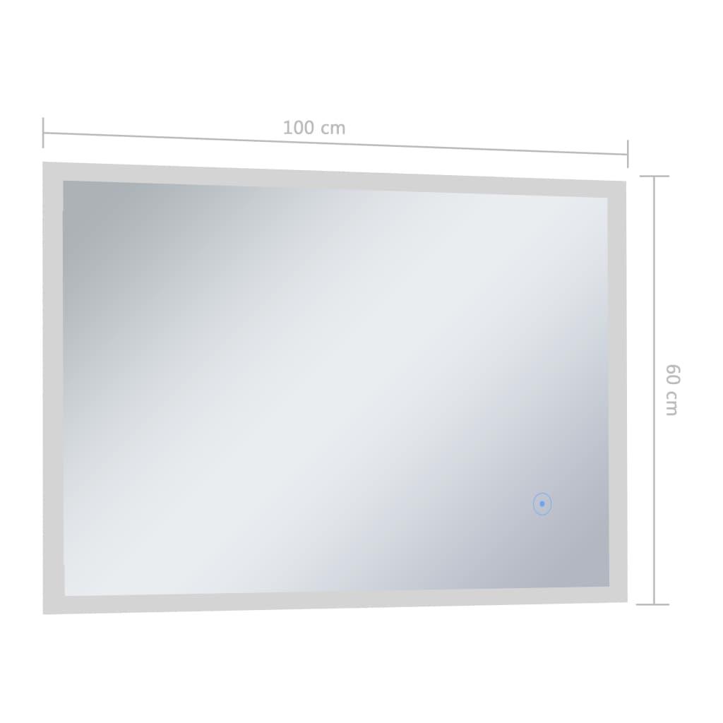  Lustro 100x60 cm do sypialni przedpokoju łazienki łazienkowe z LED i czujnikiem dotykowym,  nr. 8