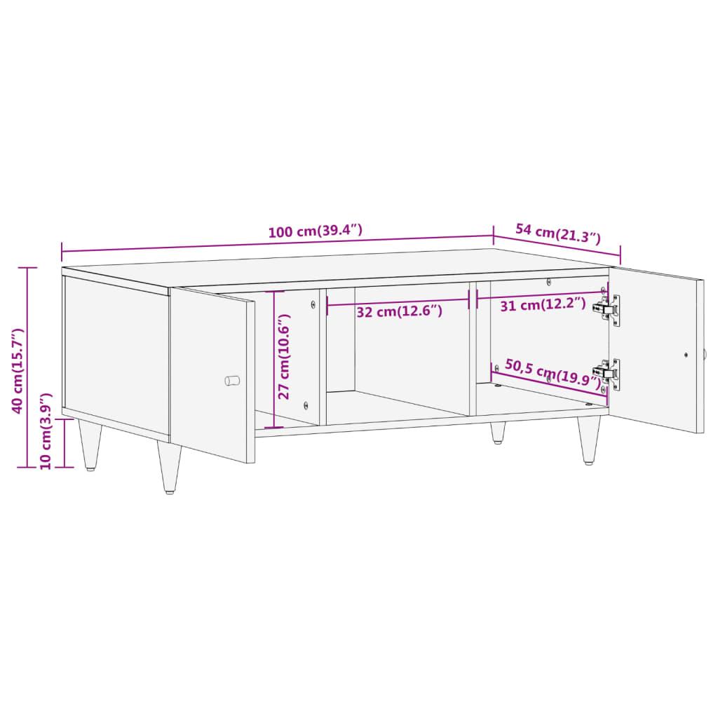 Szafka RTV 100x54x40 cm na nóżkach lite drewno mango do salonu nr. 10