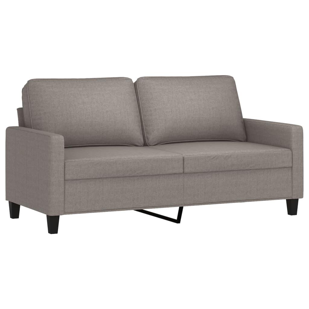 Sofa 158x77x80 cm 2-osobowa wygodna tapicerowana tkaniną taupe do salonu