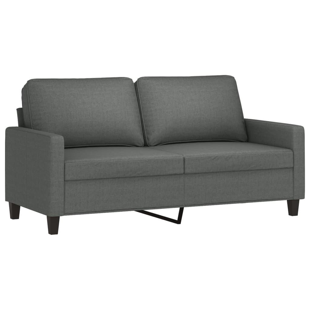 Sofa 158x77x80 cm 2-osobowa wygodna tapicerowana tkaniną ciemnoszara do salonu