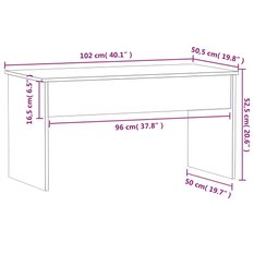 Stolik kawowy 102x50,5x52,5 cm z ukrytym schowkiem pod rozkładanym blatem przydymiony dąb do salonu - Miniaturka zdjęcia nr 9