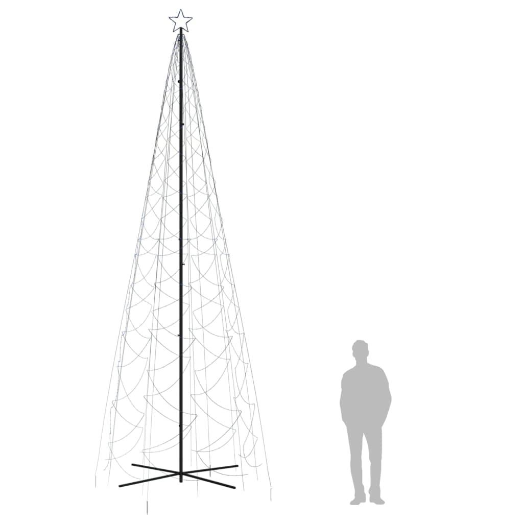 Choinka stożkowa 160x500  cm 1400 niebieskich LED świąteczna do ogrodu nr. 9